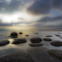 Buy canvas prints of Evening Seascape at Old Hunstanton by Adrian Searle