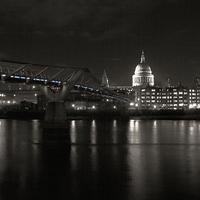 Buy canvas prints of  the millennium bridge and st paul's cathedral by Brett watson