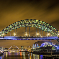 Buy canvas prints of Newcastle Bridges by I Burns