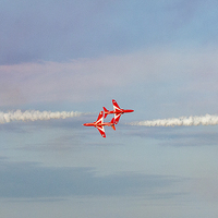 Buy canvas prints of Red Arrows Crossover by I Burns