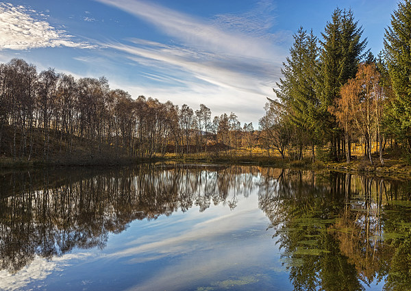 Lochan Reflections Picture Board by Mike Stephen