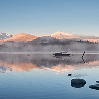 Buy canvas prints of Derwentwater Dawn by Mike Stephen