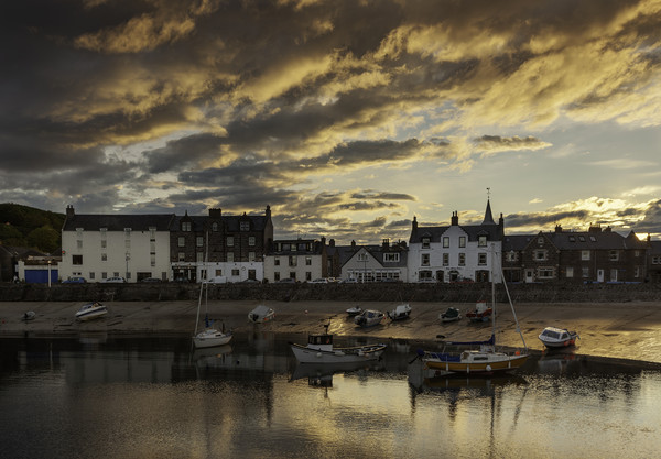 Stonehaven Sunset Picture Board by Mike Stephen
