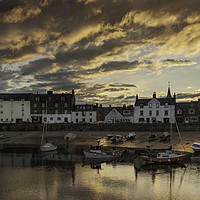 Buy canvas prints of Stonehaven Sunset by Mike Stephen