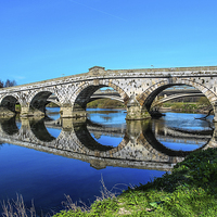 Buy canvas prints of River Severn Bridge At Atcham by Tracey Yeo