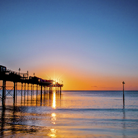 Buy canvas prints of Teignmouth Pier Sunrise by Tracey Yeo