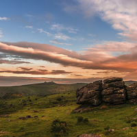 Buy canvas prints of  Haytor From Hound Tor. by Tracey Yeo