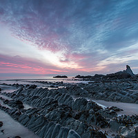 Buy canvas prints of Hartland Quay Sunset. by Tracey Yeo