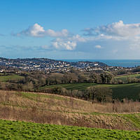 Buy canvas prints of Torquay Panorama. by Tracey Yeo