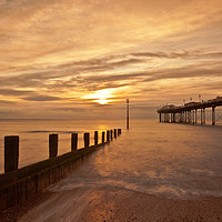 Buy canvas prints of Teignmouth Pier Sunrise.  by Tracey Yeo