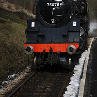 Buy canvas prints of  Steam Train Winter by Robert Dickinson