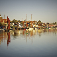 Buy canvas prints of Thames Barge Cygnet leaving Maldon by Brian Fry