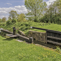 Buy canvas prints of  Old lock gates by Brian Fry
