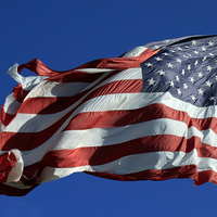 Buy canvas prints of The national flag of the United States of America by Graeme Darbyshire
