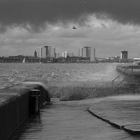 Buy canvas prints of Southsea On A Windy Day by Kevin Browne