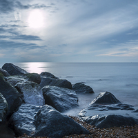 Buy canvas prints of Peaceful Sea Rocks by Kevin Browne