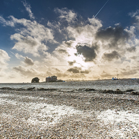 Buy canvas prints of After the storms on Calshot Beach by Kevin Browne
