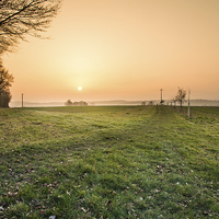 Buy canvas prints of A lovely Spring sunset in Hampshire by Kevin Browne
