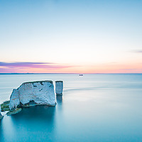 Buy canvas prints of Sunrise at Old Harry Rocks by Kevin Browne