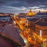 Buy canvas prints of Budapest At Night by Kevin Browne