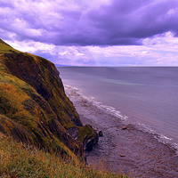 Buy canvas prints of Borth Cliffs, Coastal View, Wales by Lauren Bywater