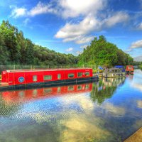 Buy canvas prints of Canal boats by jim huntsman