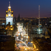 Buy canvas prints of Princes Street Twilight by Kevin Ainslie