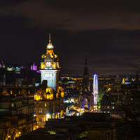 Buy canvas prints of Edinburgh at Christmas by Kevin Ainslie
