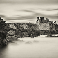Buy canvas prints of Moody Tantallon Castle by Kevin Ainslie