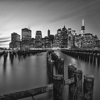 Buy canvas prints of Manhattan Monochrome by Kevin Ainslie