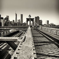 Buy canvas prints of Brooklyn Bridge by Kevin Ainslie