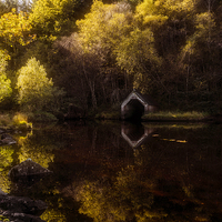 Buy canvas prints of  Autumn on Loch Chon by Kevin Ainslie