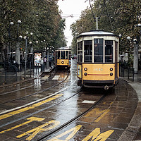 Buy canvas prints of Milano Trams by Kevin Ainslie