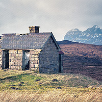 Buy canvas prints of Elphin bothy by Kevin Ainslie