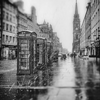 Buy canvas prints of Blurry blizzard royal mile by Kevin Ainslie