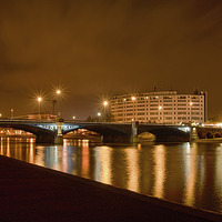 Buy canvas prints of Trent Bridge at night by Alex Clark