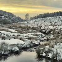 Buy canvas prints of Winter In Derbyshire by Gerald Robinson
