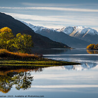 Buy canvas prints of Autumn on Loch Leven by Dave Bowman