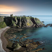 Buy canvas prints of Dunnottar by Moonlight by Dave Bowman