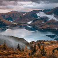 Buy canvas prints of Loch Duich from Mam Ratagan Pass by Dave Bowman