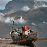 Buy canvas prints of Corpach Shipwreck by Dave Bowman