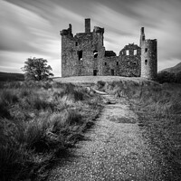 Buy canvas prints of Path to Kilchurn Castle by Dave Bowman