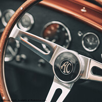 Buy canvas prints of AC Cobra Steering Wheel by Dave Bowman