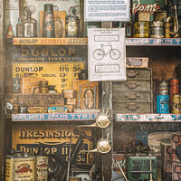 Buy canvas prints of Vintage Garage Workshop by Dave Bowman