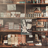 Buy canvas prints of Vintage Soap Store by Dave Bowman