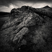 Buy canvas prints of Rocks and Ben More by Dave Bowman