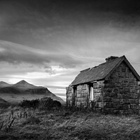 Buy canvas prints of Elphin Bothy and Cul Mor by Dave Bowman