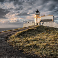 Buy canvas prints of Stoer Head Lighthouse Sunset by Dave Bowman
