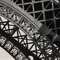Buy canvas prints of Eiffel Tower Ironwork by Dave Bowman