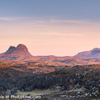 Buy canvas prints of Assynt Mountains by Dave Bowman